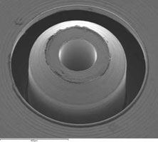 Scanning Electron Microscopy of nozzle tip